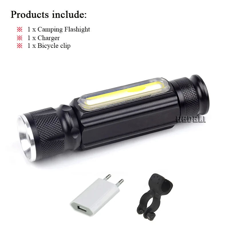 COB zoom ночной Светильник для чтения usb flash 18650 встроенный аккумулятор xml T6 светодиодный фонарь-вспышка светильник для кемпинга зарядка ручная лампа с магнитом - Испускаемый цвет: usb flashlight C