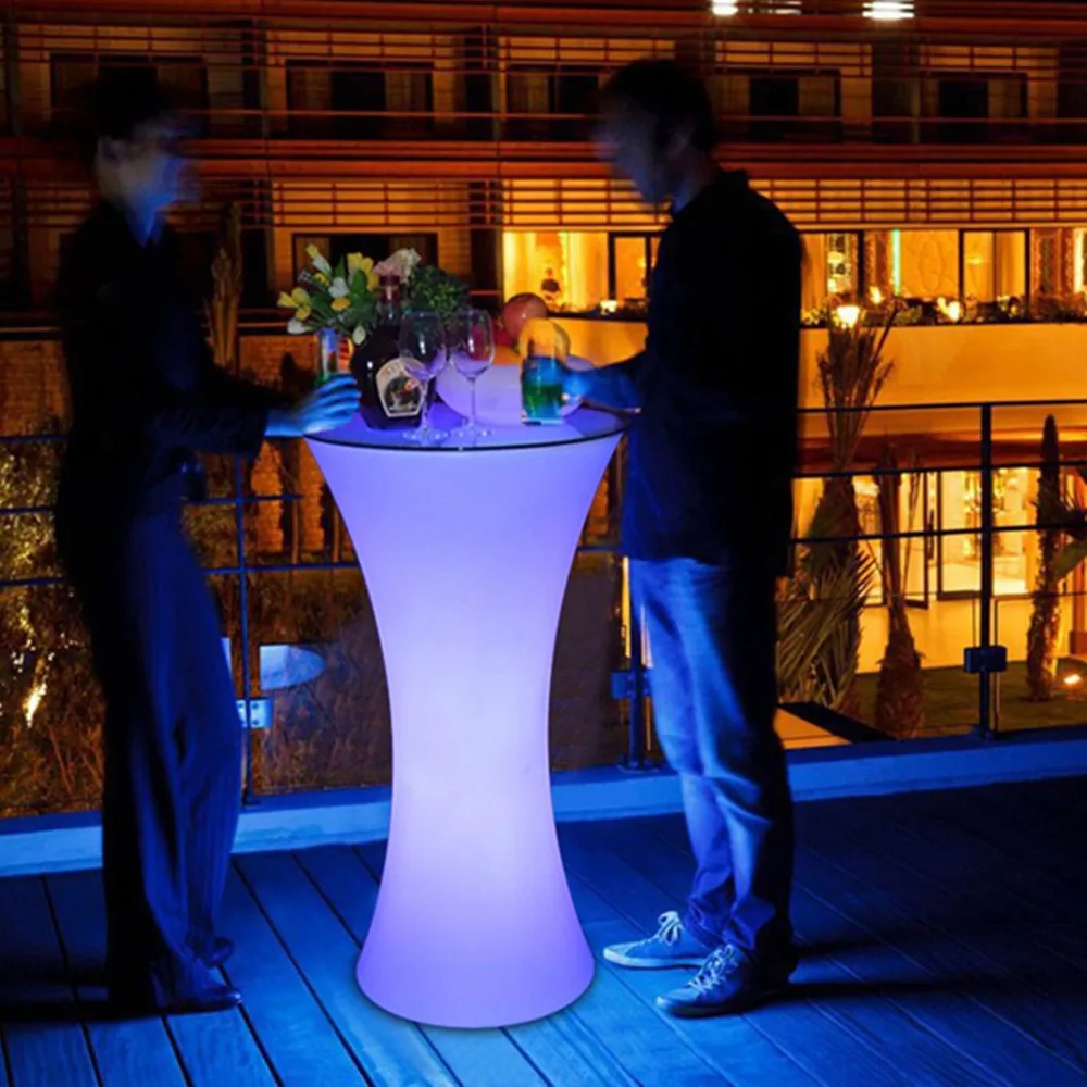 110CM height Rechargeable LED illuminated cocktail bar table nightclub coffee shop creative Commercial Furniture 110CM height Rechargeable LED illuminated cocktail bar table nightclub coffee shop creative Commercial Furniture