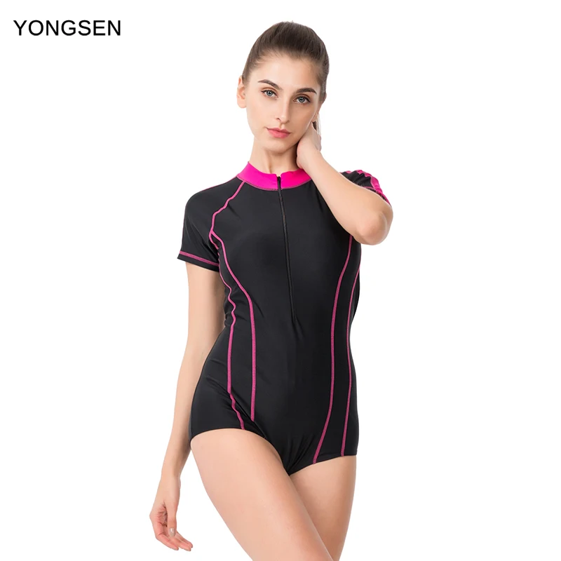 

YONGSEN New Women's Swimming suit Backless Bathing suit Arrival Professional Women's One Piece Swimsuit Push Up Sports