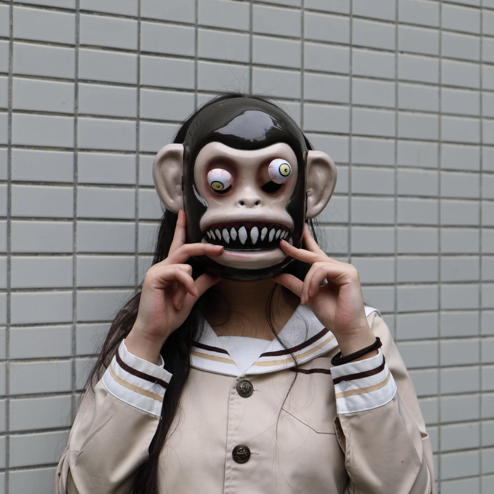 Animal Masks Animal Themed Costumes Monkey Orangutan Mask Cosplay Prop Halloween Accessories Men Women Face Mask Full Head (3)