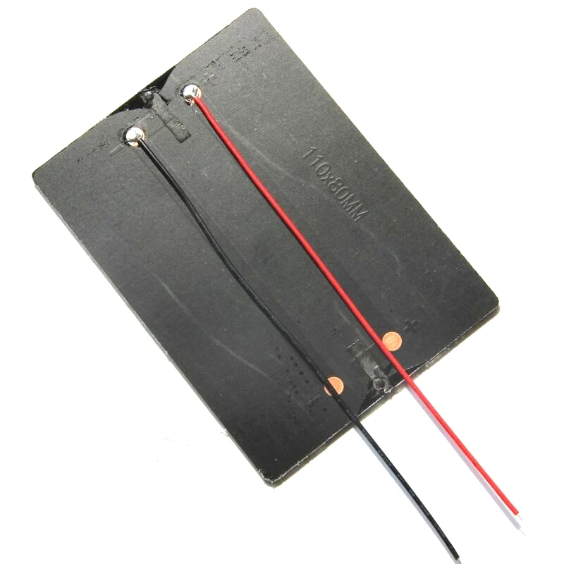 1,3 W 5V солнечных батарей+ 15 см кабель модуля солнечной батареи поликристаллический кремний Pet панель солнечных батарей для DIY солнечной энергии Зарядное устройство 110*80*3 мм