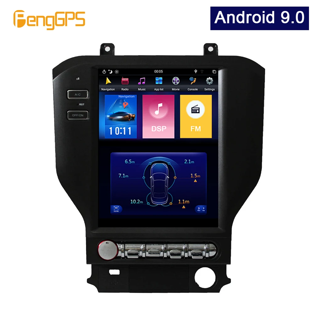 4G 64G PX6 Android 9,0 автомобильный Радио Tesla вертикальный экран для Ford Mustang- аудио плеер In-dash Carplay gps навигация