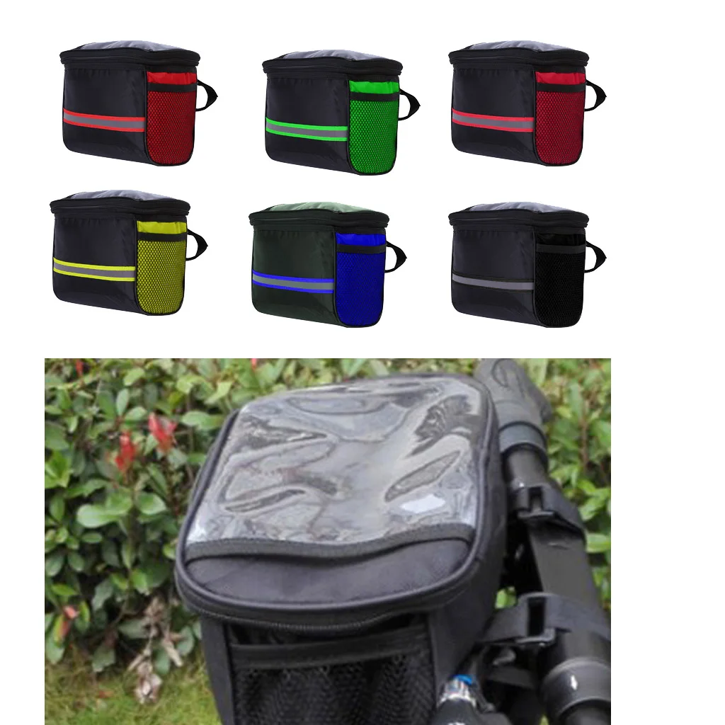 Mountain Bike Handlebar Bag Bicycle Front Basket Storage Bag Outdoor Cycling Riding Pack Cycling Bicycle MTB Bike Accessories