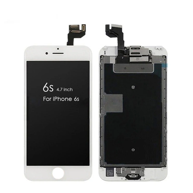 15 шт. ЖК-дисплей для iPhone 6 Plus 6s Plus 6G сенсорный экран дигитайзер+ кнопка Home+ фронтальная камера+ динамик для ушей полный комплект в сборе
