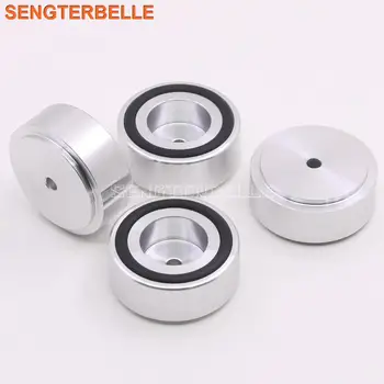 

4pcs Diameter 39MM High 17MM Silver All Aluminum Machine Feet Audio Amplifier Foot Pad Shock spikes Damping mats