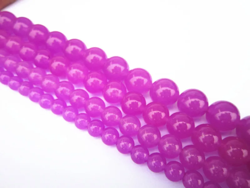 Фиолетовый Рубин халцедон DIY ручной браслет Будды ожерелье рассыпчатые бусины