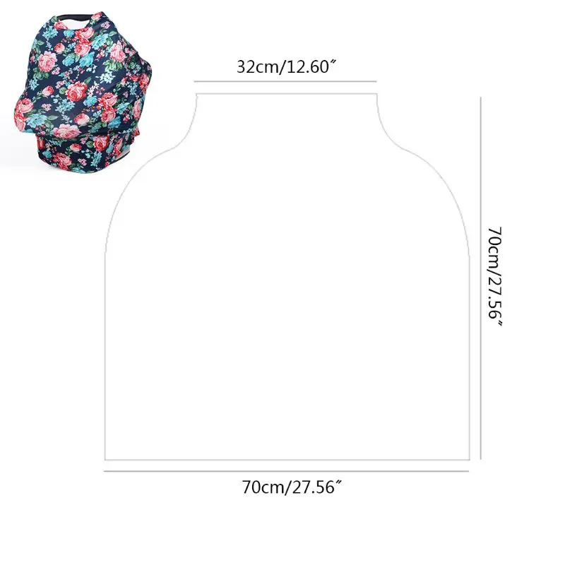 Multi-function Breastfeeding Towel Newborn Infants Care Towel Wrap Printing Car Sunshade Baby Stroller Cover