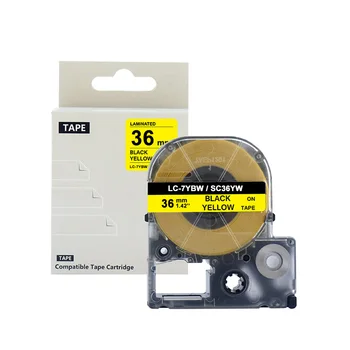 

JIANYINGCHEN (5pcs/lot) 36mm label Tapes SS36KW Compatible for King Jims SR530C EPSON LW400 LW1000P Printer label maker