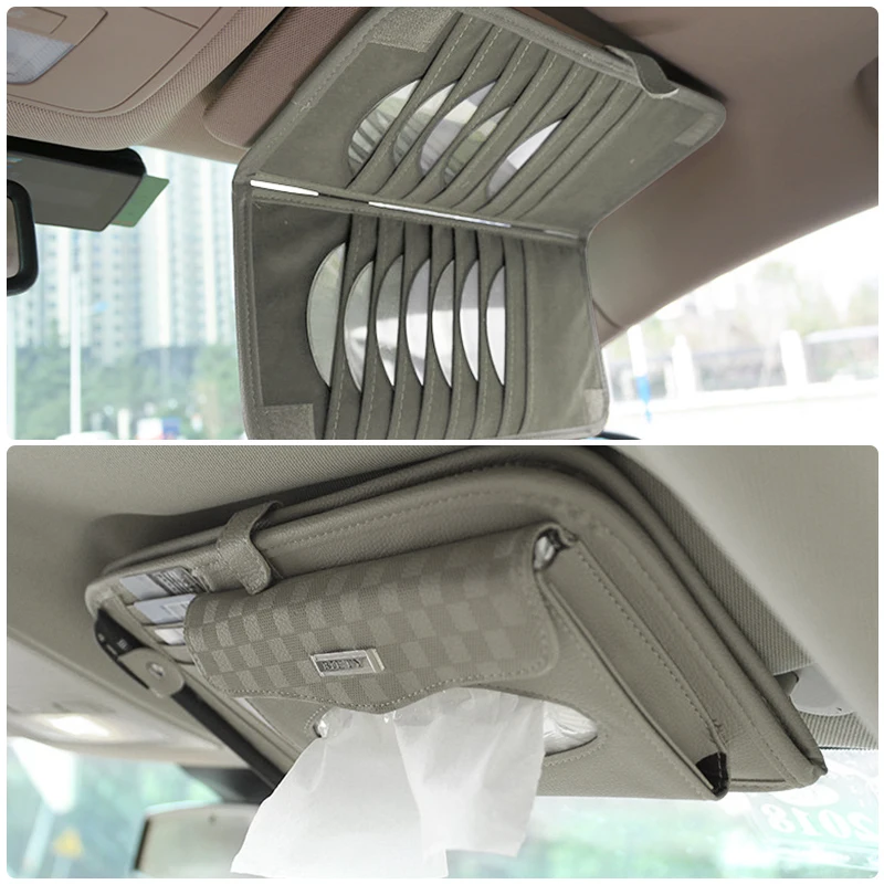 Многофункциональный кожаный Солнцезащитный козырек автомобильный держатель для хранения автомобиля карманный органайзер коробка для салфеток CD Папка для хранения ID карты сумка
