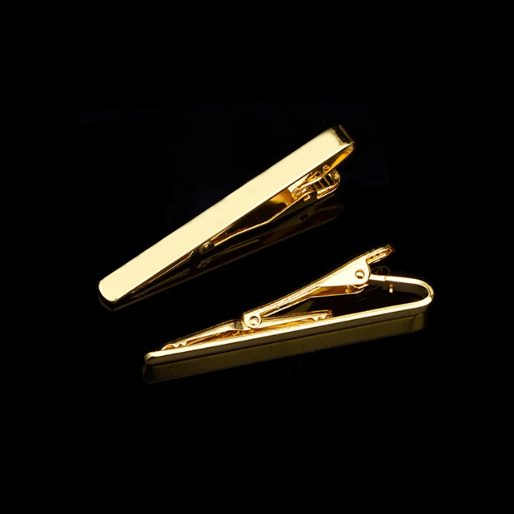 Tie Clips Men's Metal Necktie Bar Crystal Dress Shirts Tie Pin Wedding Ceremony Metal Gold Clip Man Accessories tie clips