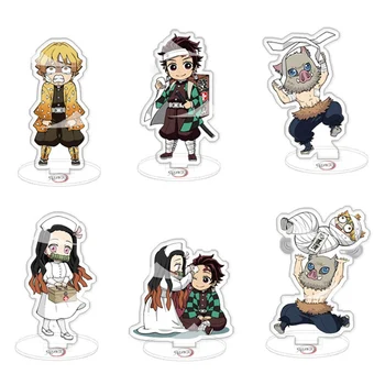

1pcs Japanese Anime Demon Slayer Acrylic Stand Figure Model Plate Holder Cake Topper Toys Desktop Decor for Kids Boy Gift