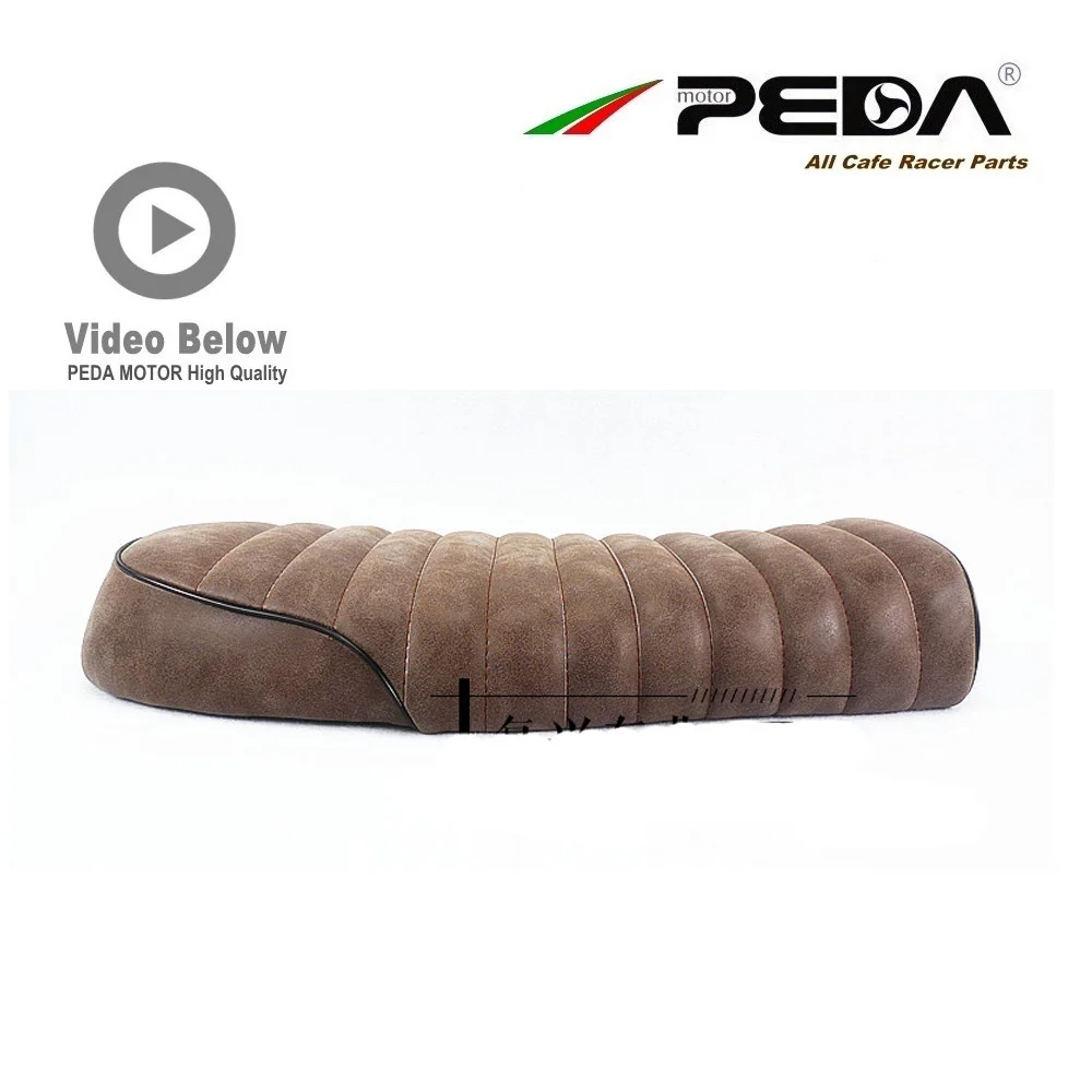 A13 PEDA Cafe racer BRAT seat 53cm BROWN for HONDA YAMAHA universal Motorcycle Flat Vintage Saddle Asiento Sitz Sattel Retro |
