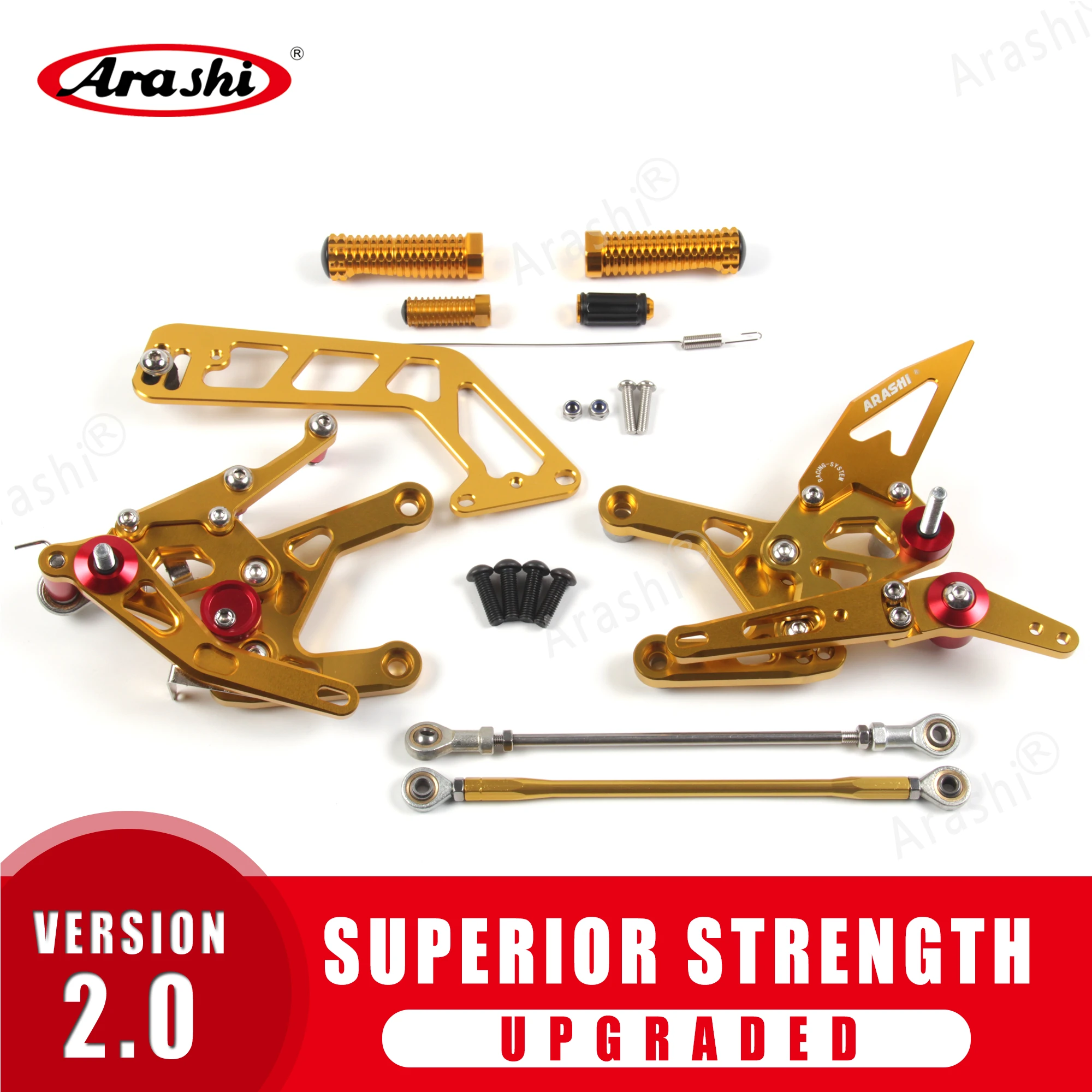 Arashi регулируемая подножка MT10 CNC задние наборы Rearset Подножка для ног для YAMAHA MT 10 16 17 FZ10 FZ 10 Aluminmum