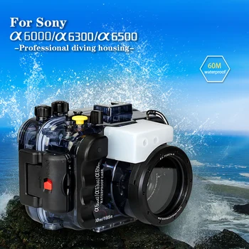 

For Sony a6000 a6300 a6500 Waterproof Underwater Camera Case 60M Diving Camera Bag Protective Cover Compatible Lenses 16-50mm1PC