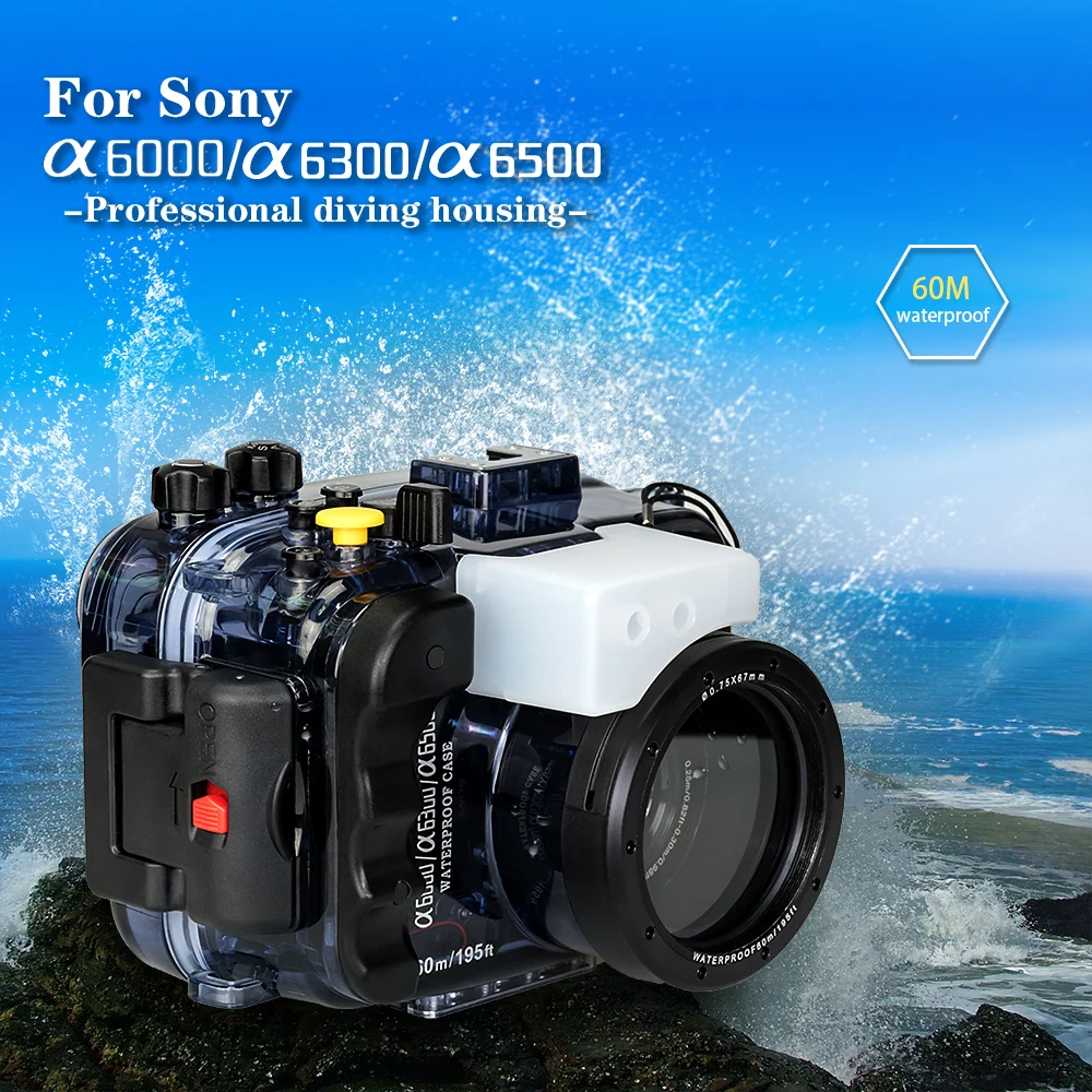 Для Sony a6000 a6300 a6500 Водонепроницаемая фотокамера для дайвинга 60M Защитная крышка