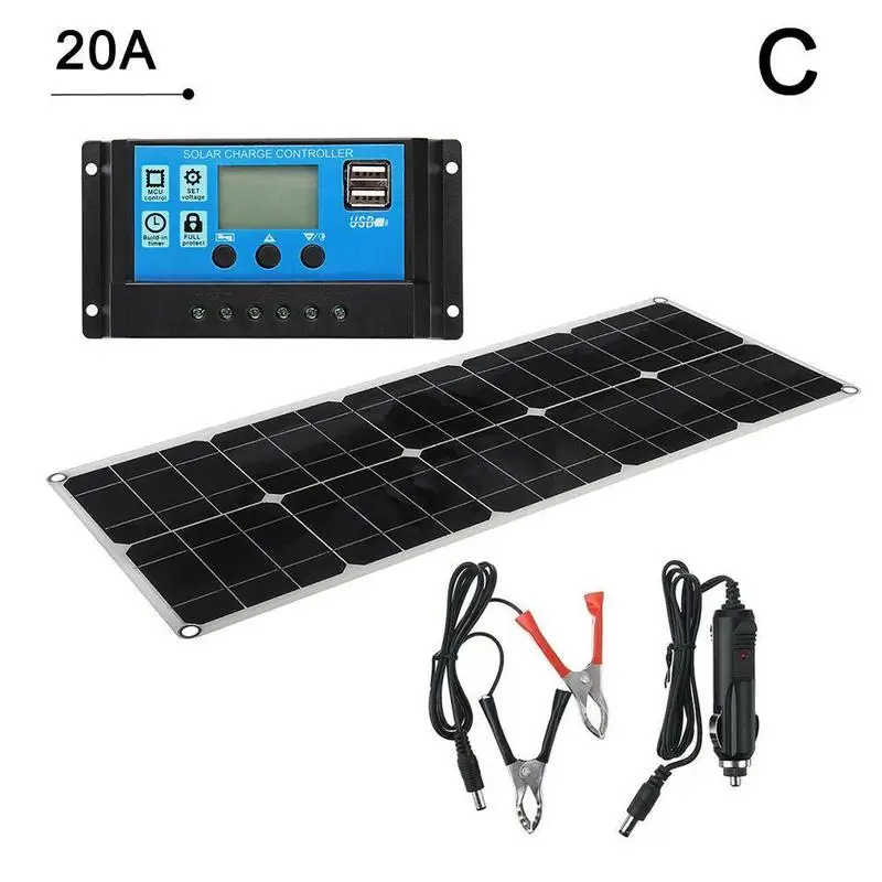 Controlador de Célula Bateria para Fora Painel Solar Dual 18v - 5v 10 20 30 40 50a Barco Carro Regulador Camping Ect B4z0 100w Usb barco célula solar controlador de acampamento ect bateria para fora b4z0