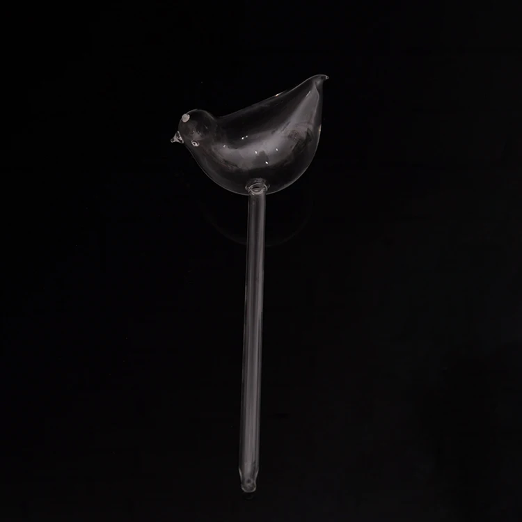 6x Bird Shaped Glass Plant Flower Holiday Watering Spike Stake Water Feeder Self Globes Hand Transparent Mini Durable Clear Bulb