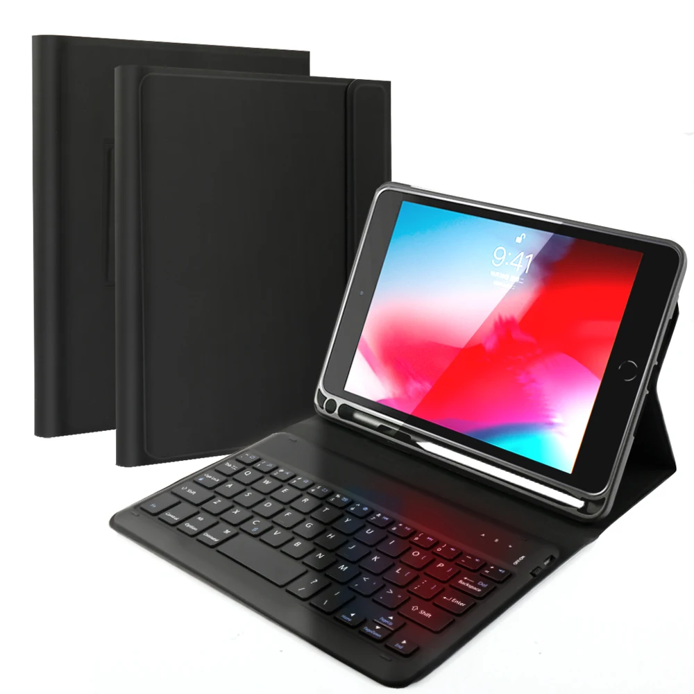 Чехол для планшета с клавиатурой для iPad Mini 5 iPad Mini, Bluetooth клавиатура из искусственной кожи, чехол-книжка с подставкой
