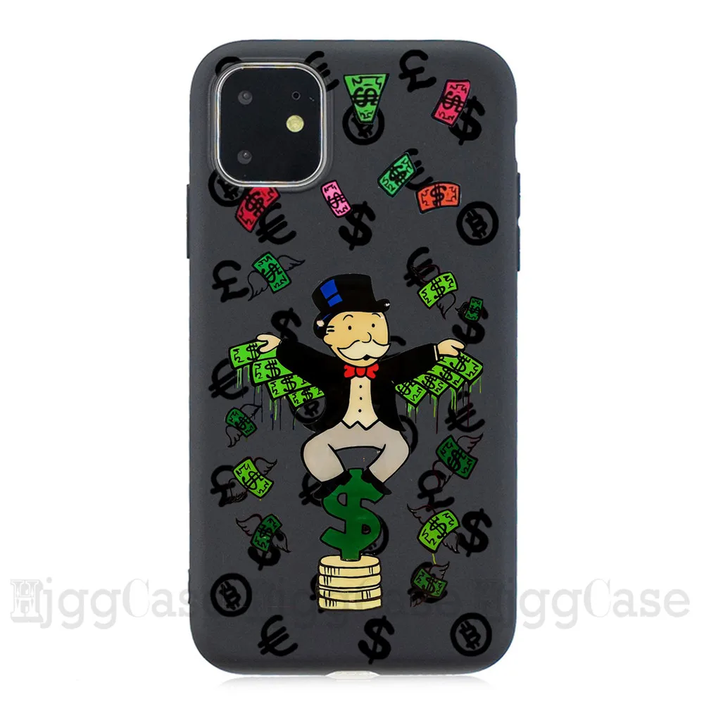 Мультяшный доллар Монополия Мягкий силиконовый чехол для iPhone 11 11 Pro Max X XR Xs Max 5S SE 6 7 8 Plus телефон coque fundas - Цвет: heise F4451