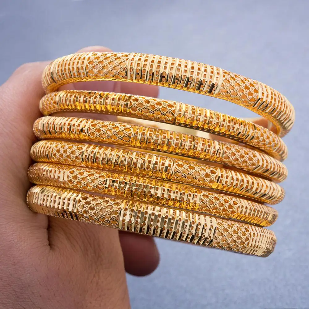 Gold Bangles for Women Middle East Dubai Bangles Ethiopian Mesh Bracelets  Gifts | eBay