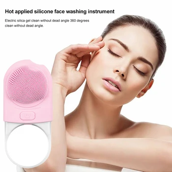 

Face Cleaning Electric Face Brush Tool Silicone Cleaner Deep Hole Waterproof Beauty Soft Deep Cleaning Brush Massage Soft