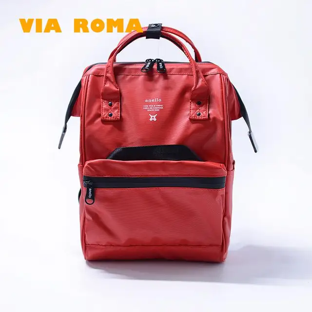 Women Large Capacity pvc Waterproof backpack 2022 College School Bag Anti Theft laptop bag Outdoors Travel Rucksack Two Size Red