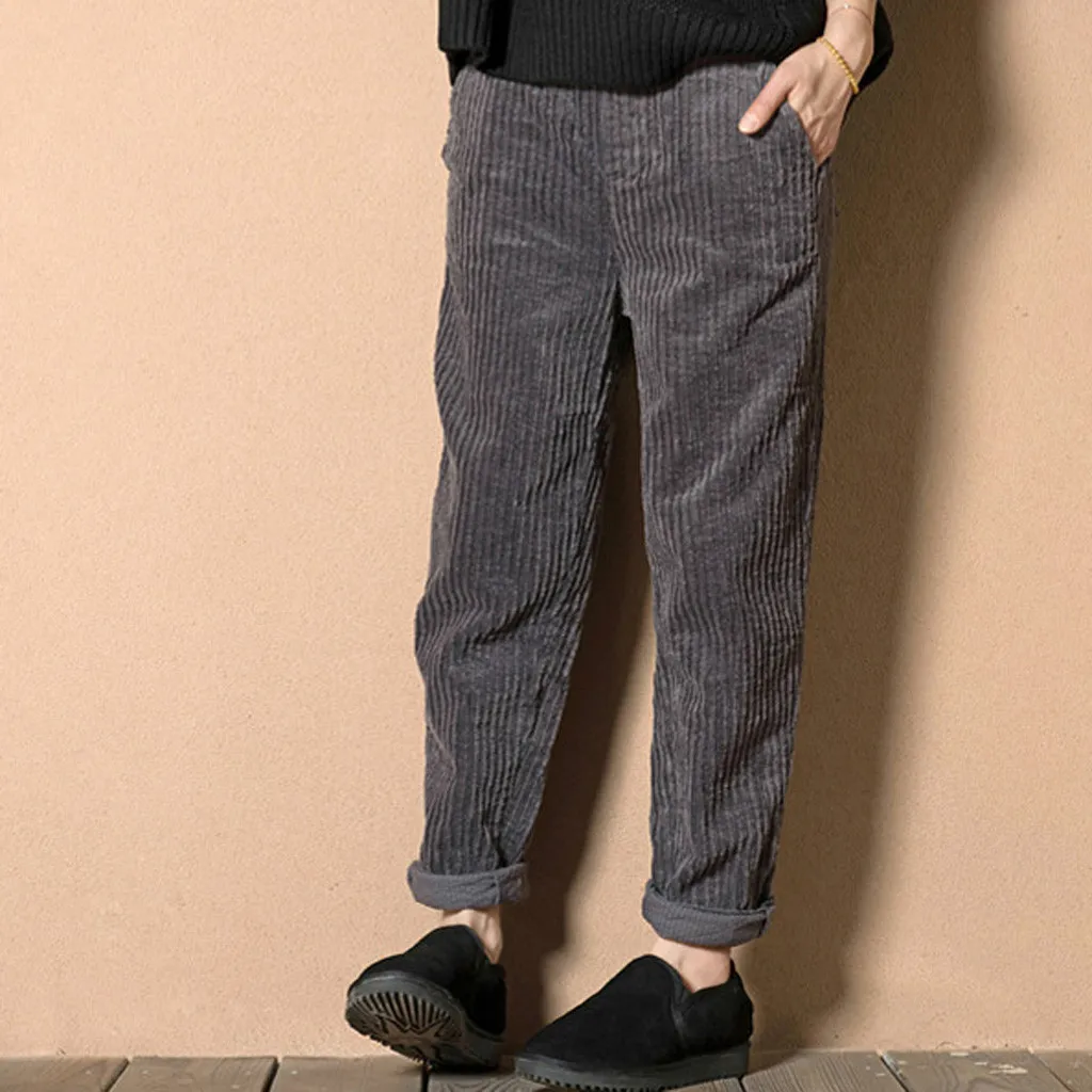 Осенние женские вельветовые брюки Pantalon Mujer, штаны-шаровары с эластичной талией, повседневные спортивные штаны, брюки, свободные штаны#4