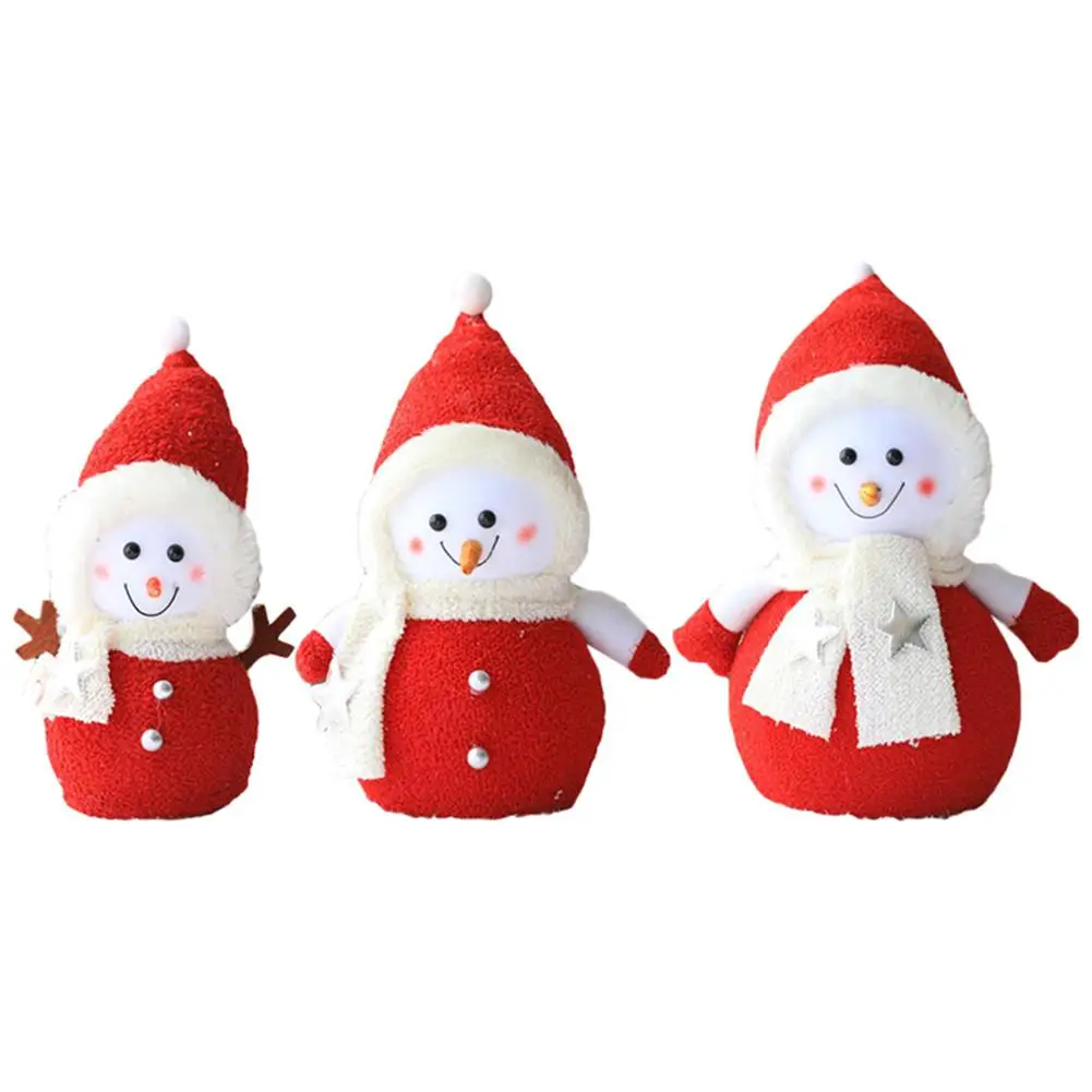 Decor New-Year Decoration Christmas Santa Snowman Desktop Ornaments Xmas Doll Home Decor Merry Christmas Gift For Kid