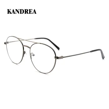 

KANDREA 2020 Fashion Women Clear Lens Eyeglasses Metal Big Frame Glasses Computer Eyewear for Men Optical Prescription Glasses