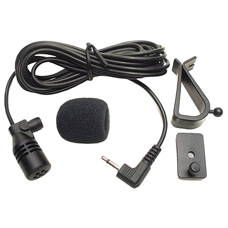 3.5mm Microphone External Mic Assembly for Car Vehicle Head Unit Bluetooth Enabled Stereo Radio GPS DVD 