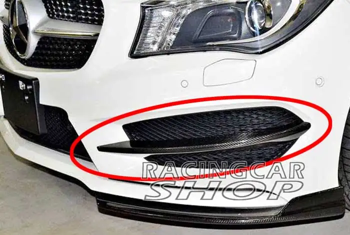 Реальные углеродного волокна губа-накладка спойлер щитки для Benz W117 C117 CLA200 CLA250 M003