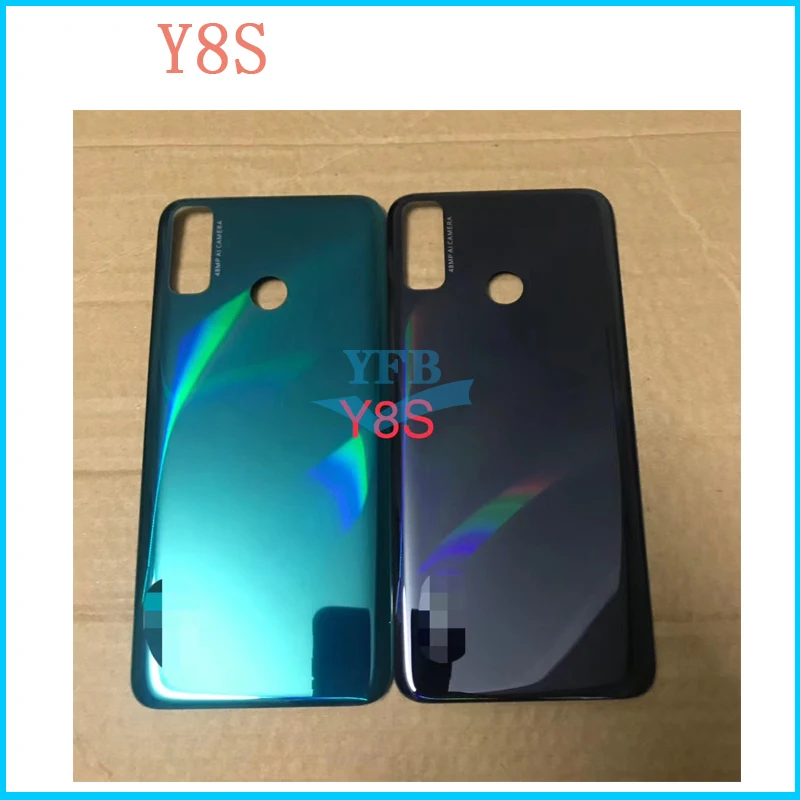 10 шт. задняя крышка батарейного стекла для huawei Y8S аккумуляторного отсека