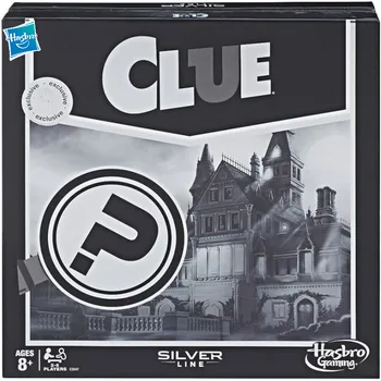 

Hasbro Clue Silver Line English silver version of desktop game Parent-child interactive party game
