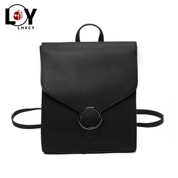 

New Pu Leather Retro Female Women Backpack 2020 Large Capacity High Quality Shoulder Bags For Teenagers Travel Backpack Rucksack