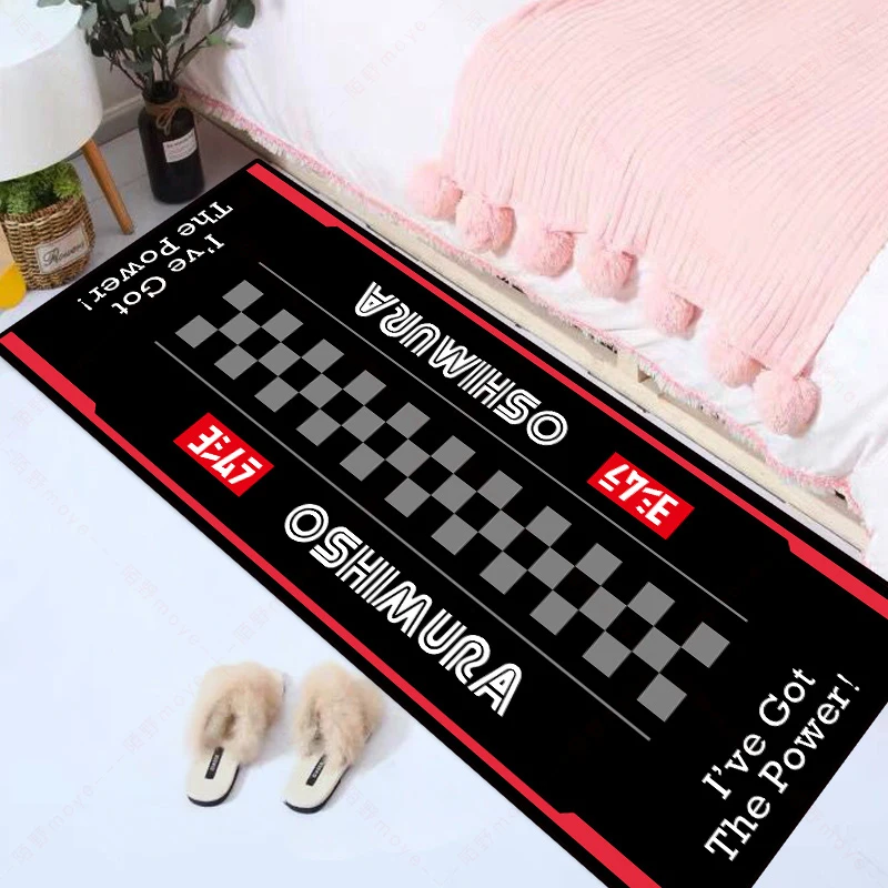 Motorcycle Mat Display Carpet Rug Racing Moto For Living Room Outdoor Locomotive Enthusiast Floor Anti-slip Polyester | Дом и сад