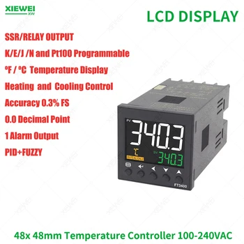 Free Shipping Din 48mm Relay SSR Output K J Pt100 Input PID temperature Controller AC100-240V Controller with 1 alarm output tmi400 free shipping temperature transducer integrated temperature sensor convert signal output pid recorder