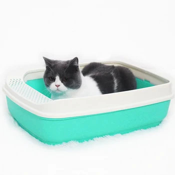 

Cat Sand Pot Semi-closed Large Toilet Small Dung Single Layer