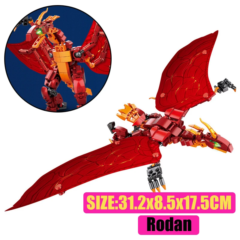

Sluban 0786 Movie King of The Monsters Rodan Godzillaing Building Block Movies Toys Bricks Hero Factory