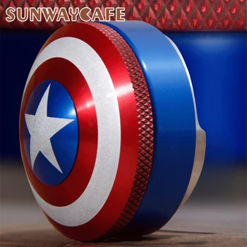 

Stainless Steel Coffee Tamper 3/4 Angled Slopes Base Aluminum Alloy 58mm Adjustable Macaron Powder Hammer Coffee Accessories