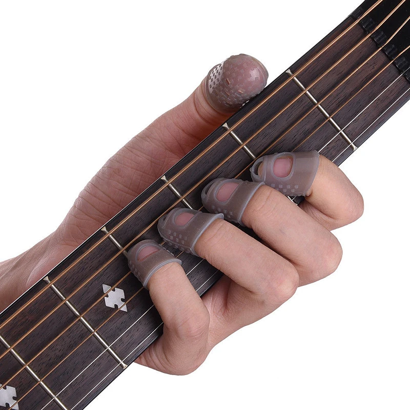 12 шт. набор силиконовых резиновых гитар для кончика пальца, защита для обучения студентов
