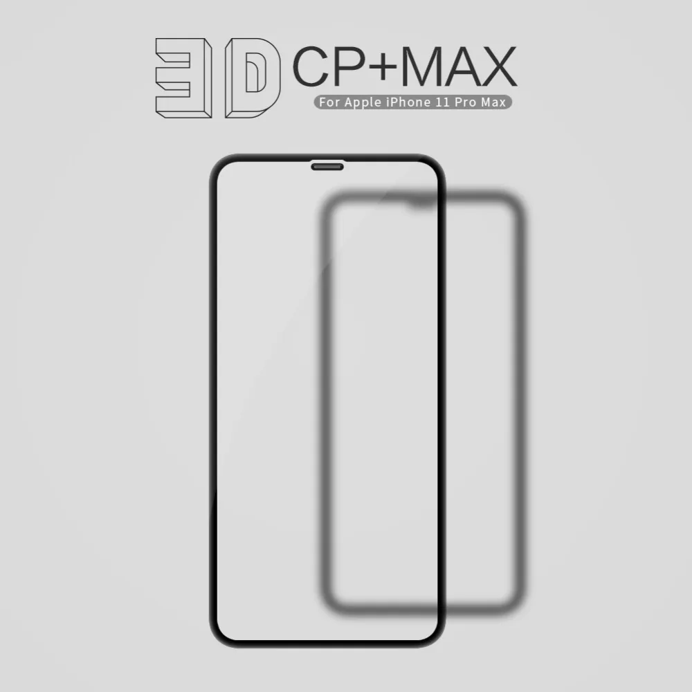 Для iPhone 11 pro макс. Закаленное стекло протектор экрана NILLKIN 3D CP+ MAX 9H Антибликовая прозрачная анти-Взрывная защитная пленка