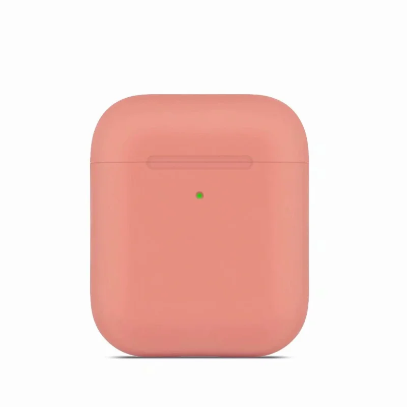 Ультратонкий силиконовый чехол для наушников для Apple Airpods 2, коробка для зарядки, яркие цвета, беспроводной Bluetooth чехол для наушников Aripods - Цвет: light orange
