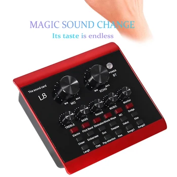

Portable Sound Card, 12 Kinds Sound Effect Live Broadcast Sound Card Set for Mobile Phone Computer Game