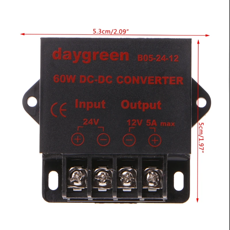 

DC 24V To 12V 5A 60W Converter Step Down Regulator For Low Voltage Transformer