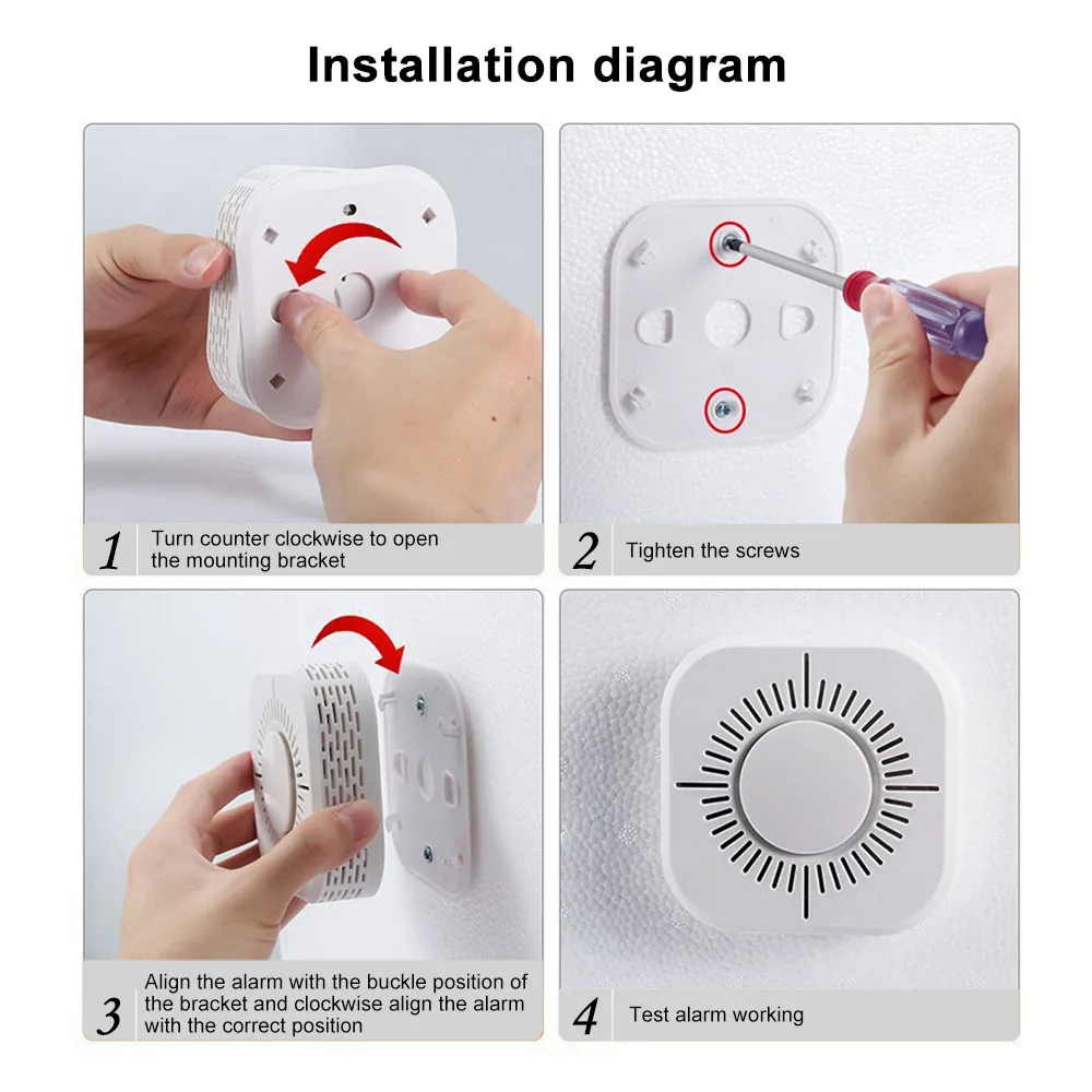 Tuya Smart Home Wifi Smoke Detector Smart Fire Alarm Sensor Wireless Gas Detector Tuya Smoke Detector Smart Life For Home panic alarm for home