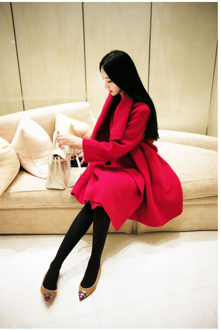 Autumn And Winter New Style WOMEN'S Dress Korean-style Woolen Jacket Wool Overcoat South Korea Dongdaemun Double-Sided Duff