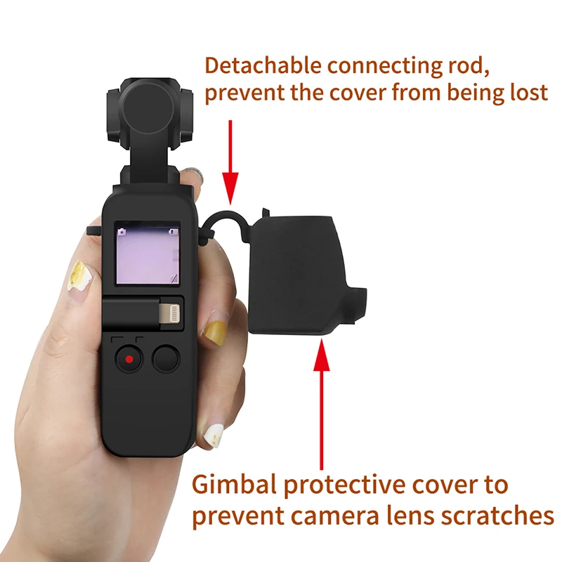 Osmo Карманная камера силиконовый чехол Защитная крышка с крышкой объектива+ ремешок Ремешок для DJI osmo Карманная камера аксессуары для Кардана