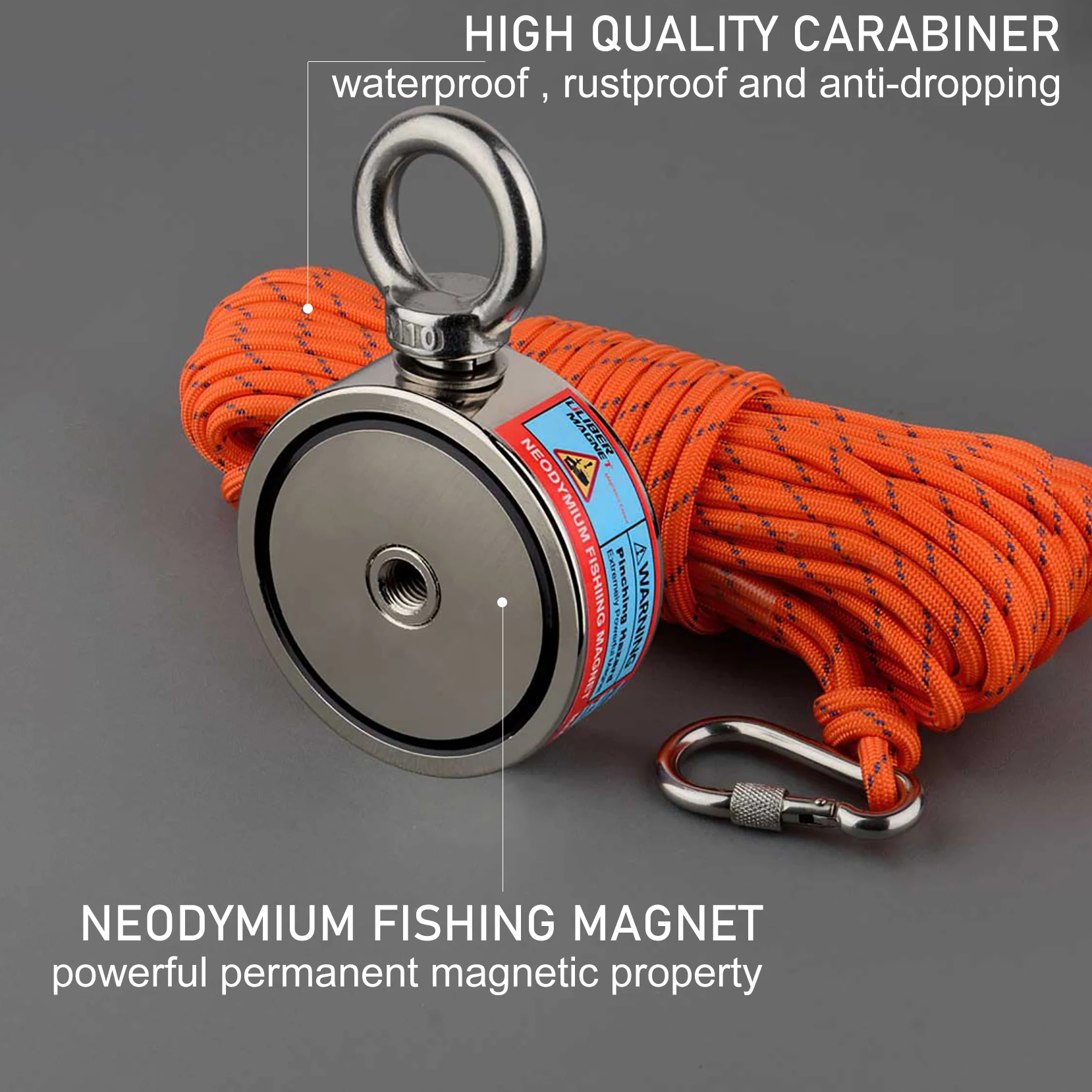 Round Neodymium Magnet Hook Fishing Equipment Holder 150KG to 500KG