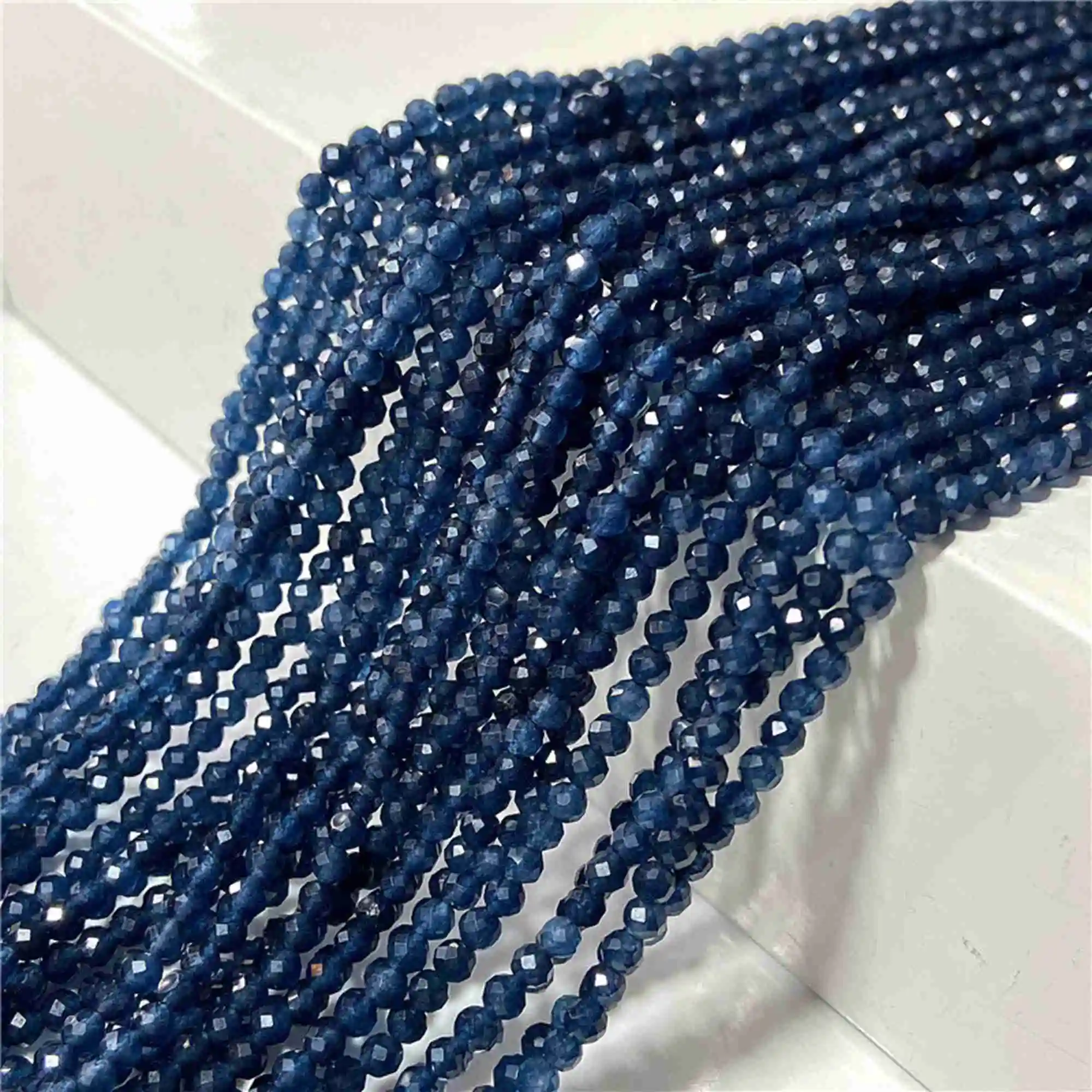 Natural Fluorite Faceted 3mm 4mm Rondelle Beads Micro Laser Cut