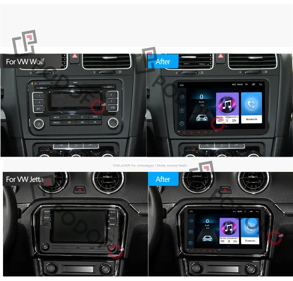 Camecho 2 Din Автомагнитолы Android 8,1 gps мультимедийный плеер Авто радио для Volkswagen/VW/Passat/POLO/GOLF/Skoda/Seat/Leon радио